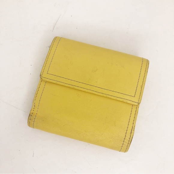 Coach, yellow, leather wallet - Picture 3 of 11